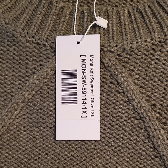 Baltic Born Women's Mona Knit Sweater In Olive - Picture 4 of 6